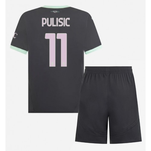 Dres AC Milan Christian Pulisic #11 Rezervni za djecu 2024-25 Kratak Rukav (+ kratke hlače)